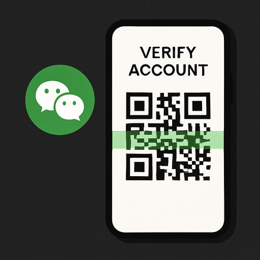 Quick WeChat Account Verification Help – Fast QR Code Assistance for $10 | AliVAinChina Need help verifying your WeChat account? Get fast and secure WeChat ID verification with QR code scanning support for just $10. No hassle, no waiting! Illustration of smartphone scanning QR code for WeChat account verification service